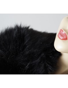 COLLO DI PELLICCIA VERA NERO 2