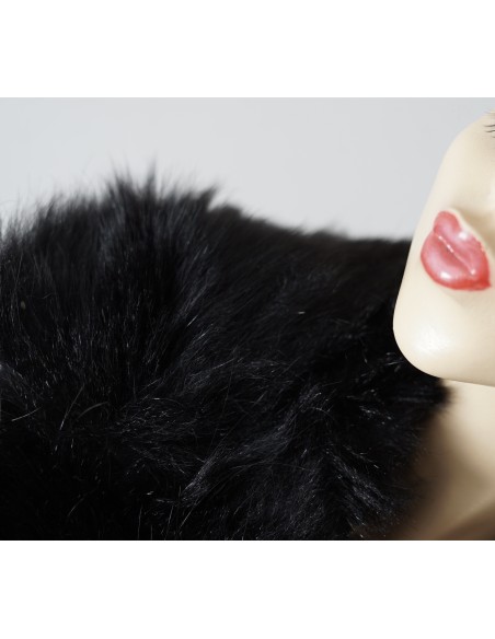 COLLO DI PELLICCIA VERA NERO