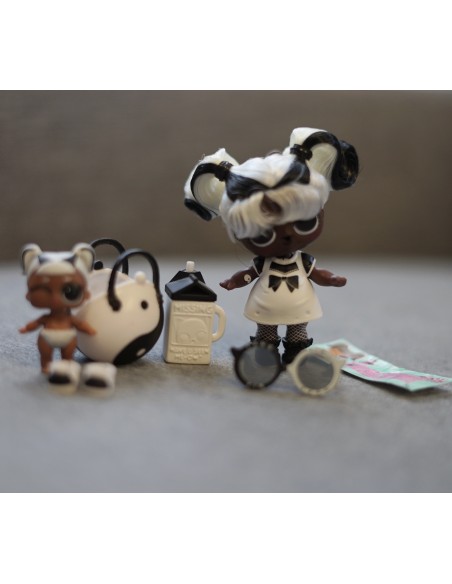 LOL LIL Surprise Hair goals Yang Q.T. White Black Hair Series 5