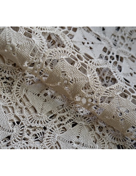 SET TRE CENTRI ECRù REALIZZATI A MANO