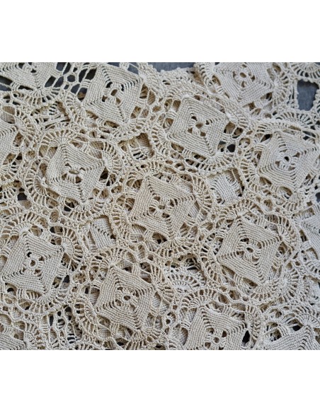 SET TRE CENTRI ECRù REALIZZATI A MANO