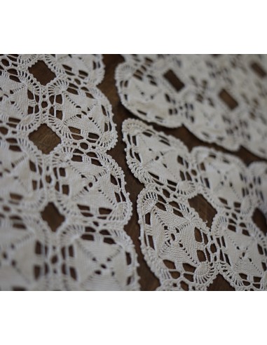 SET TRE CENTRI ECRù REALIZZATI A MANO