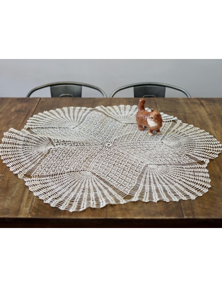 TOVAGLIETTA  diam. 80cm UNCINETTO A MANO
