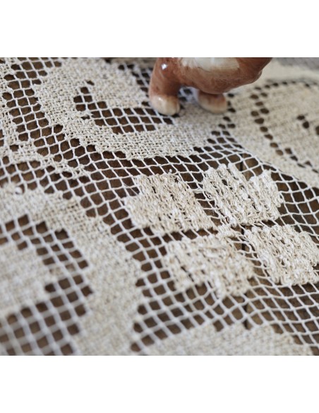 TOVAGLIETTA  FILET A RETE diam. 78cm CREMA
