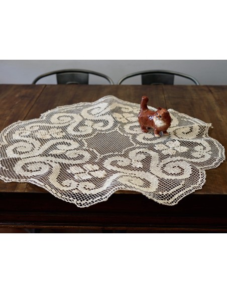 TOVAGLIETTA  FILET A RETE diam. 78cm CREMA