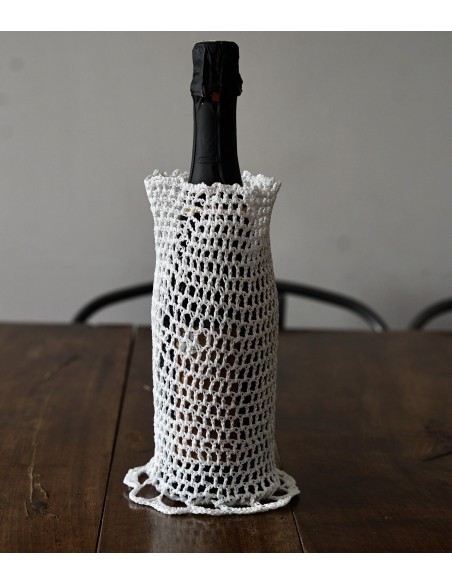 PORTA BOTTIGLIA / VASO  AD UNCINETTO