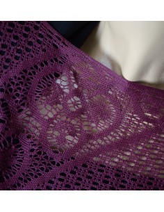 PONCHO BORDEAUX/ BORGOGNA  IN PIZZO 2