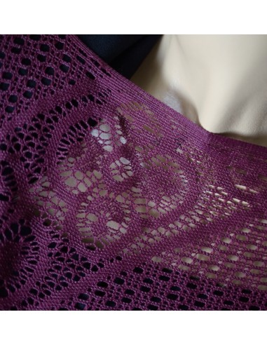 PONCHO BORDEAUX/ BORGOGNA  IN PIZZO