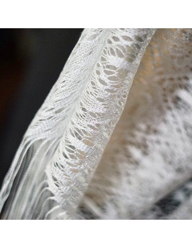 PONCHO BIANCO  IN PIZZO