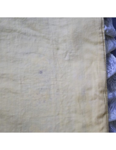 ANTICA FEDERA CON PIZZO 65x53 cm GIALLA