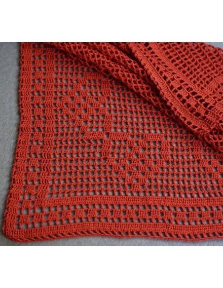 TOVAGLIETTA NATALIZA AD UNCINETTO 80x 80 cm