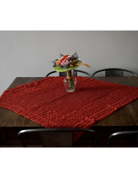 TOVAGLIETTA NATALIZA AD UNCINETTO 80x 80 cm