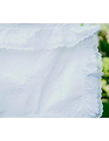 ANTICA FEDERA CON RICAMI  70x55cm "LIETO RIPOSO"