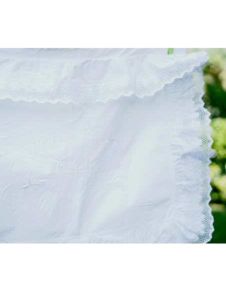 ANTICA FEDERA CON RICAMI  70x55cm "LIETO RIPOSO"