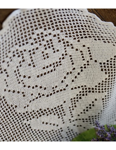 TOVAGLIETTA UNCINETTO  diam. 85 cm ca. "Rose"