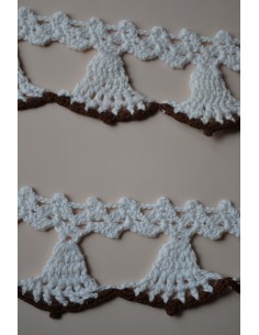 SET 4 BORDINI / PIZZI REALIZZATI A MANO AD UNCINETTO