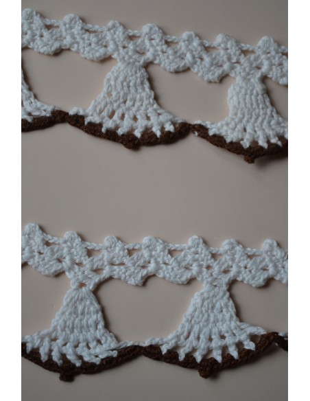 SET 4 BORDINI / PIZZI REALIZZATI A MANO AD UNCINETTO