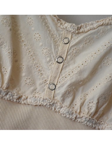 TOP CREMA CON PIZZO tg. S/M