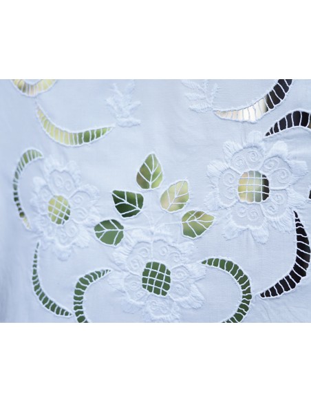 COPPIA TENDINE  RICAMATE 51x49cm