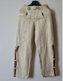 PANTALONI UOMO TIROLESI tg.30 - 44/46 LINO/PELLE