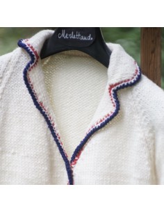 GOLFINO BAMBINA A MANO LANA VINTAGE  tg.6/8 anni 2