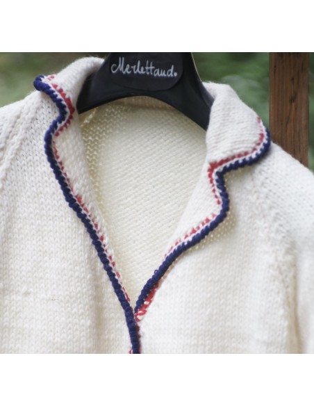 GOLFINO BAMBINA A MANO LANA VINTAGE  tg.6/8 anni