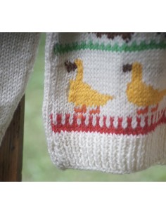 MAGLIONE LANA REALIZZATO A MANO TG 7/9 anni 2