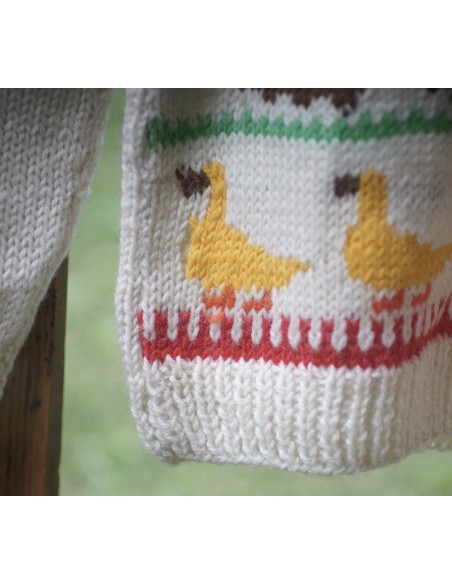 MAGLIONE LANA REALIZZATO A MANO TG 7/9 anni