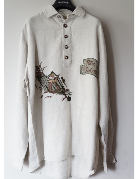 CAMICIA UOMO STILE TIROLESE  TG 40/41 Golo