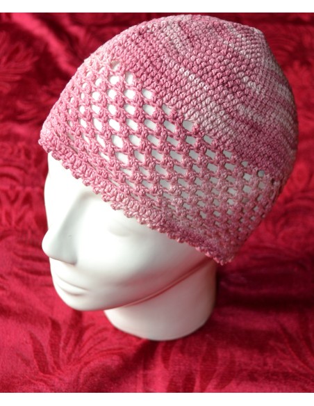 CAPPELLINO ROSA PER DONNA AD UNCINETTO
