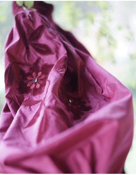 ABITO DA SERA  CERIMONIA  tg. 44/46 VELLUTO BORDEAUX VINTAGE