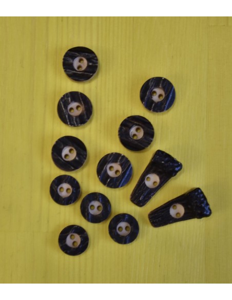 SET 12 BOTTONI STILE TIROLESE