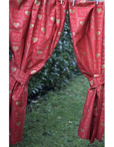 TENDE NATALIZIE "God Jul" CON FERMATENDE  150x140 cm