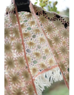 SCIALLE IN LANA  CREMA / ROSA 2