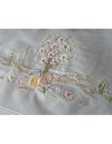 TOVAGLIETTA PASQUALE RICAMATA A MANO 80x80 cm