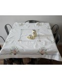ANTICA TOVAGLIA  RICAMATA A MANO 150x130 cm