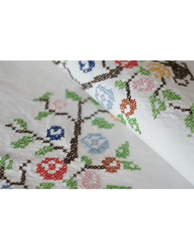 ANTICA TOVAGLIA  RICAMATA A MANO 150x130 cm