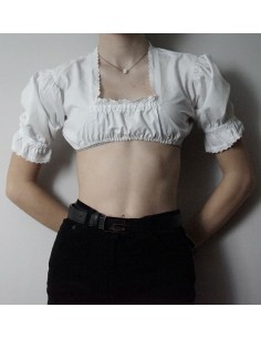 CAMICIA CORTA tg XS TIROLESE  Vintage