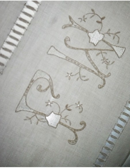 COPPIA TENDINE ANTICHI  COPRICUSCINI 77X52cm
