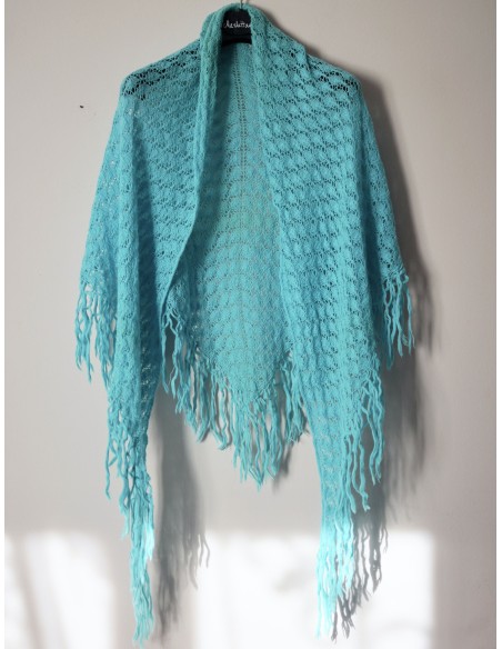 SCIALLE AZZURRO/ TURCHESE  REALIZZATO A MANO