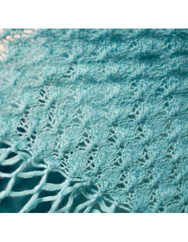 SCIALLE AZZURRO/ TURCHESE  REALIZZATO A MANO
