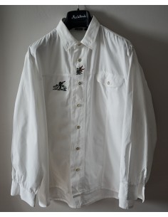 CAMICIA UOMO STILE TIROLESE  TG.43 Hammerschmid vintage