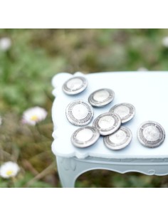 SET 8 BOTTONI  STILE TIROLESE diam. 2cm 2