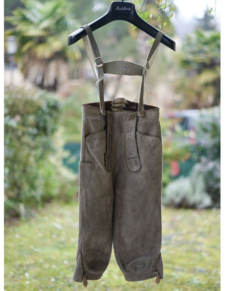 PANTALONI tg.8 anni  PELLE LEDERHOSEN TIROLESE Ragazzo