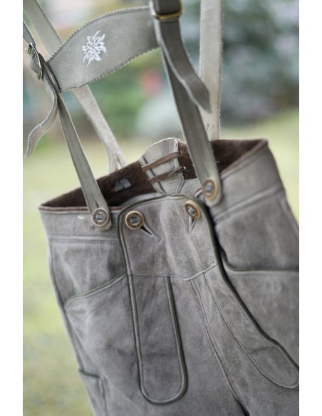 PANTALONI tg.8 anni  PELLE LEDERHOSEN TIROLESE Ragazzo