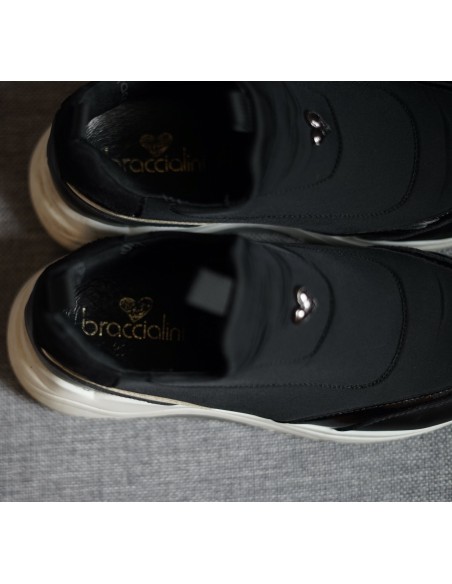 SNEAKERS SCARPE DONNA BRACCIALINI MICRO BLACK  40