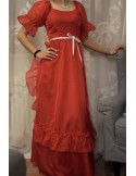 ELEGANTE ABITO ROSSO VINTAGE ANNI \'70 / CARNEVALE  Tg.34