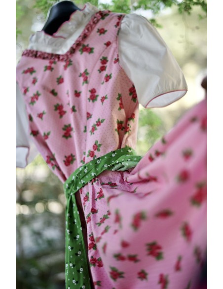 ABITO DIRNDL TIROLESE   tg 38  ROSA /VERDE
