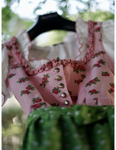 ABITO DIRNDL TIROLESE   tg 38  ROSA /VERDE