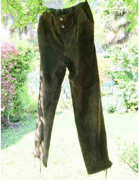 PANTALONI tg.152  PELLE LEDERHOSEN TIROLESE Ragazzo